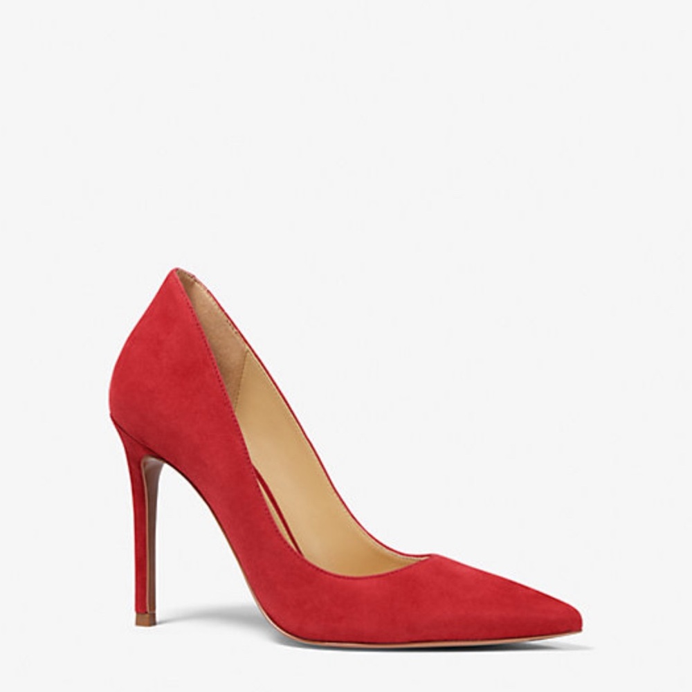 Elegant Red Suede Pumps Michael Kors suede